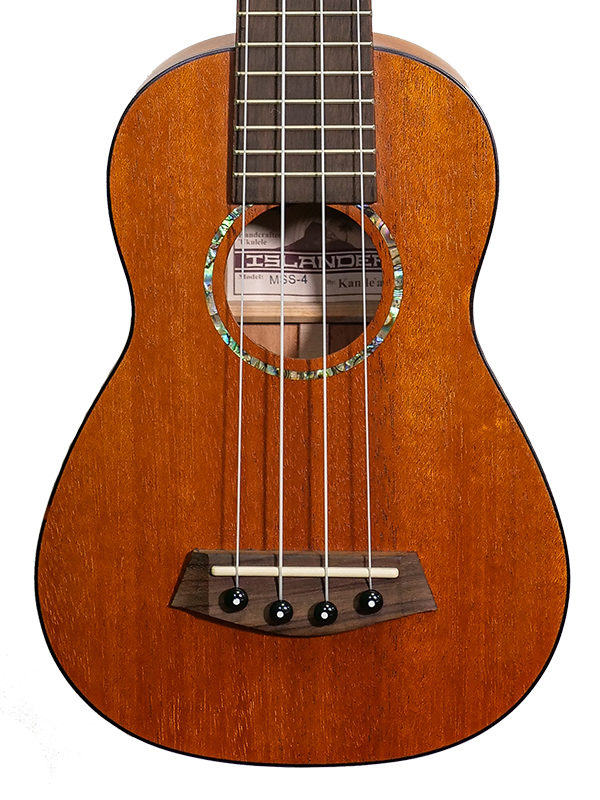 islander ukulele sorpano - mss-4 abalone rosette