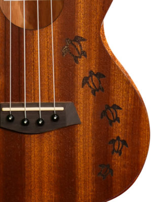islander ukulele tenor - mt-4- hns honu engraving detail